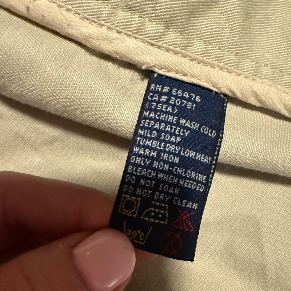 Tommy Hilfiger Tan Pea Coat with Classic Double-Breasted Design Medium Size 10 - Picture 5 of 6